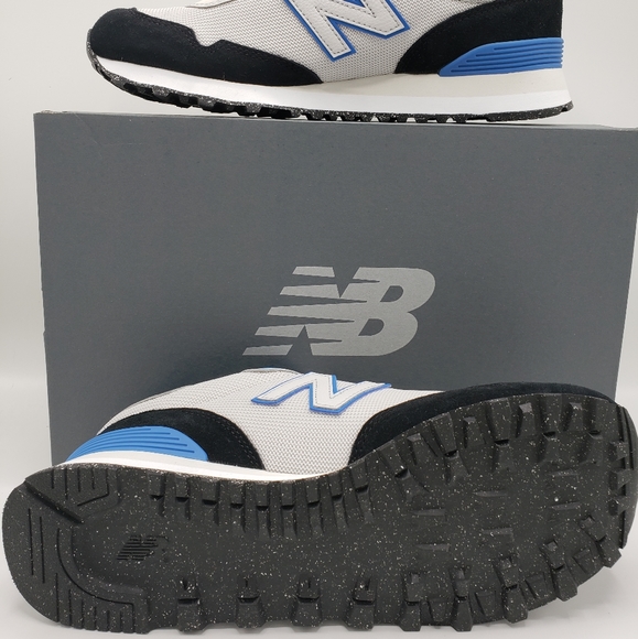 New Balance 515 Grey Blue Black Lifestyle Shoes - Picture 3 of 5
